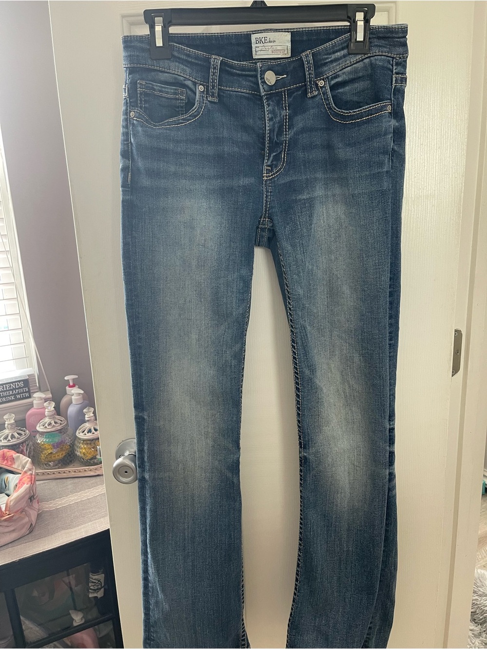 BKE Women's Bootcut Jeans in Medium Blue Wash